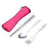 3Pcs Stainless Steel Portable Tableware Set