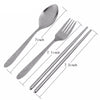 3Pcs Stainless Steel Portable Tableware Set